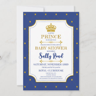 Royal Prince Baby Shower Invitation