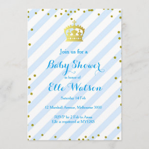 Royal Prince Baby Shower Invitation