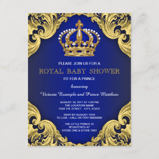 Royal Prince Baby Shower Invitations