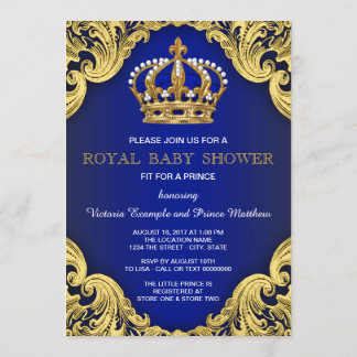 Royal Prince Baby Shower Invitations
