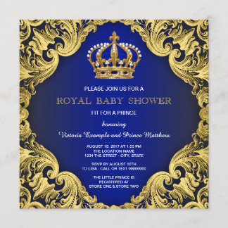 Royal Prince Baby Shower Invitations