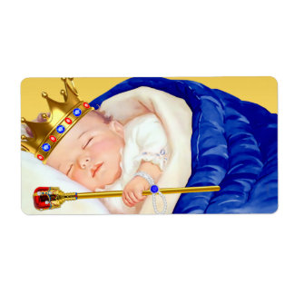 Royal Prince Baby Shower Water Bottle Labels
