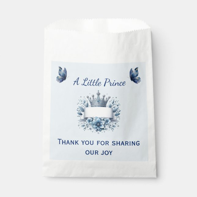 Royal Prince Blue Favour Bag (Front)