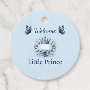 Royal Prince Blue Favour Tag