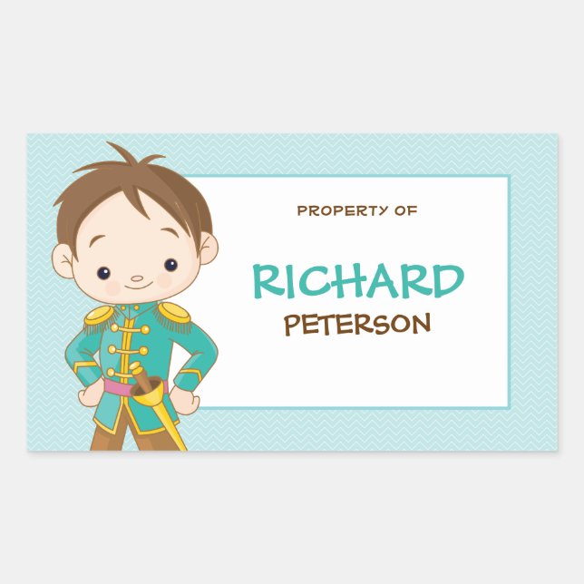 Royal Prince Book Label / Gift Tag Sticker (Front)