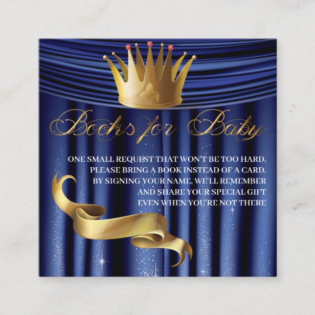 Royal Prince Books for the Baby Enclosure Card (Front)