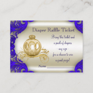 Royal Prince Diaper Raffle Tickets Enclosure Card