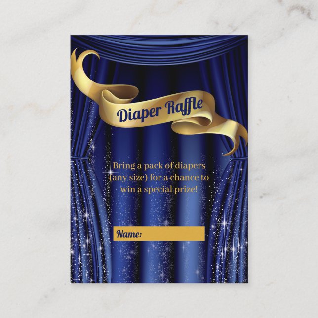 Royal Prince Diaper Raffle Tickets Enclosure Card (Front)