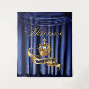 Royal Prince Welcome Baby Baby Shower Tapestry