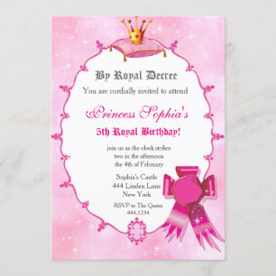 Royal Princess Birthday Party Invitation