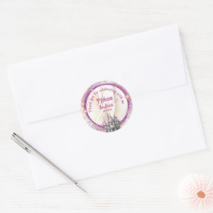 Royal Princess Birthday Party Thank You Classic Round Sticker
