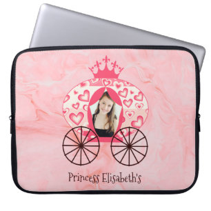 Royal princess carriage vintage personalised photo laptop sleeve