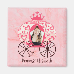 Royal princess carriage vintage personalised photo magnet