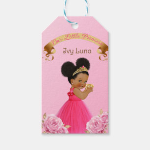 Royal Princess Castle Carriage Pink Gold Girl Gift Tags