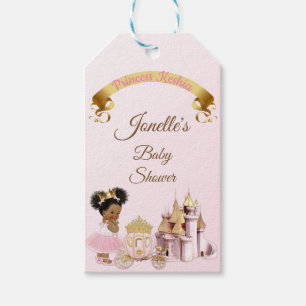 Royal Princess Castle Carriage Pink Gold Girl Gift Tags
