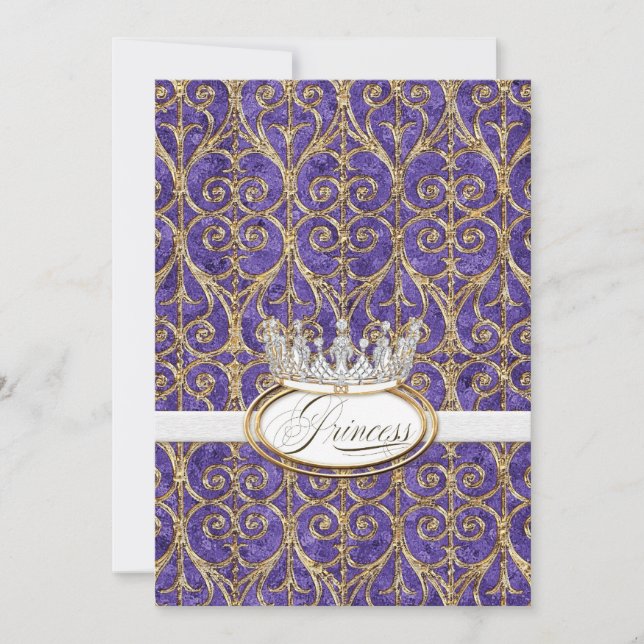 Royal Princess Crown Baby Shower Invitation (Front)