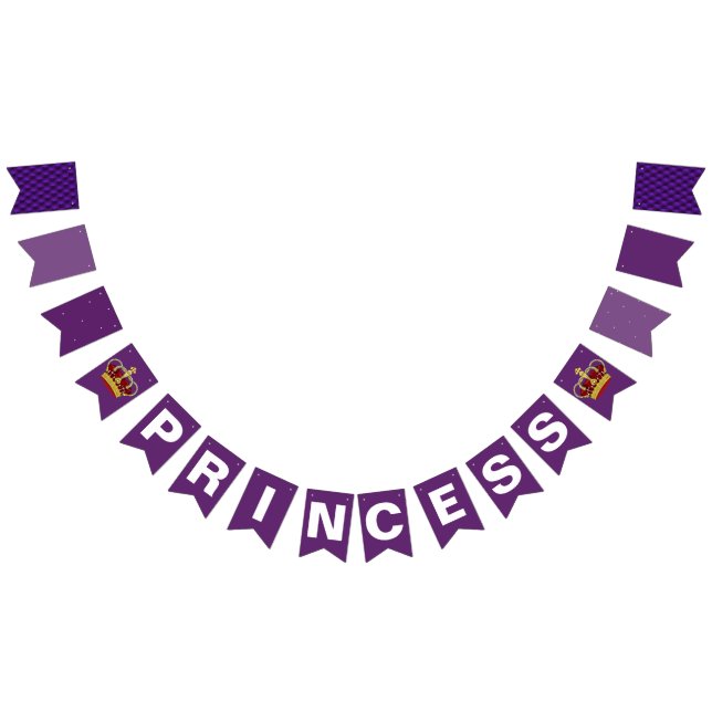 Royal Princess Crown & Royal Purple Bunting (All)