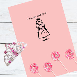 Royal Princess Customizable Rubber Stamp
