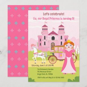Royal Princess Girl Birthday Party Invitation
