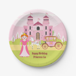 Royal Princess Girl Birthday Party Paper Plate
