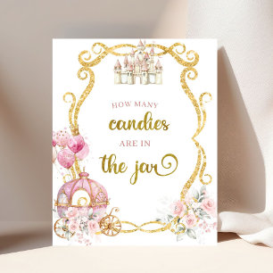Royal Princess Pink Carriage Card and Gifts Poster