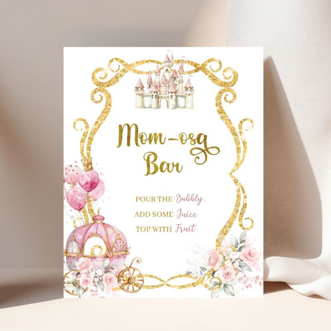 Royal Princess Pink Carriage Momosa Bar Poster (Creator Uploaded)