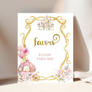 Royal Princess Pink Pumpkin Carriage Favors Poster