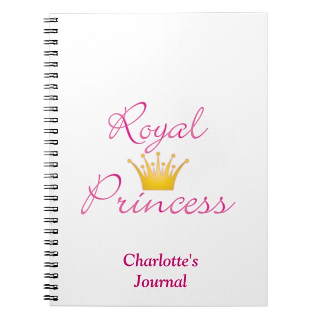 Royal Princess Spiral Notebook (Front)