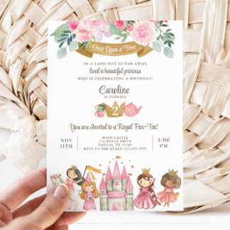 Royal Princess Tea Party Birthday Invitation