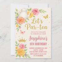 Royal Princess Tea Party Birthday Invitation
