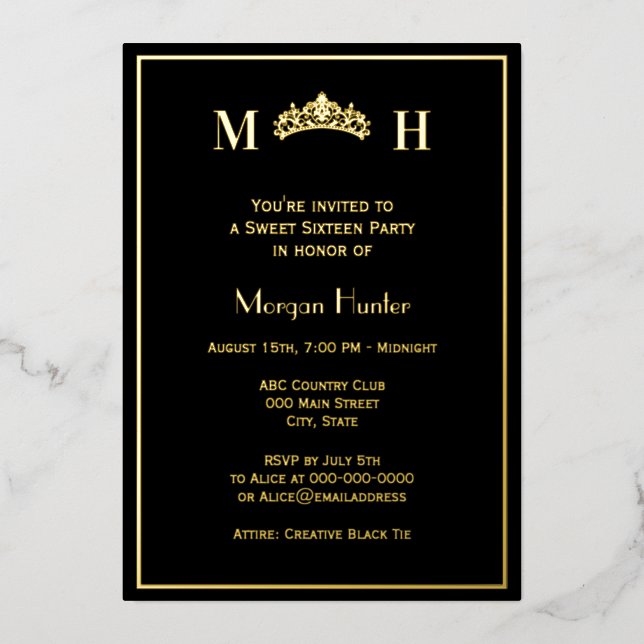 Royal Princess Tiara #3 Sweet Sixteen Foil Holiday (Front)