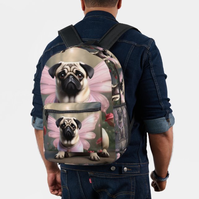 Royal Pug: The Princess Fairy of Enchanted Realms Printed Backpack (Insitu (Model))