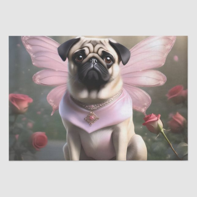 Royal Pug: The Princess Fairy of Enchanted Realms Tissue Paper (Front)