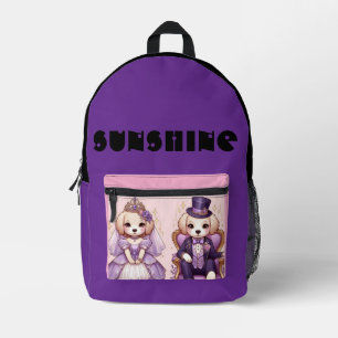 Royal Puppy Birthday Printed Backpack