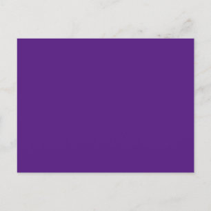 Royal Purple #52187E, Greyish Purple Announcement Postcard