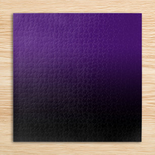 Royal Purple and Black Ombre Jigsaw Puzzle