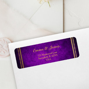 Royal Purple and Gold Frame Wedding