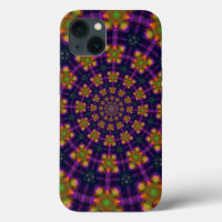 Royal Purple and Gold Kaleidoscope Pattern