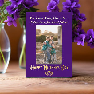 Royal Purple and Gold Mother's Day For Grandma