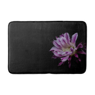 Royal Purple and White bloom Bath Mat