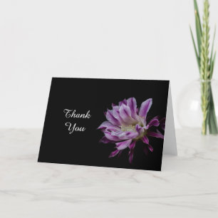 Royal Purple and White bloom thank you Card