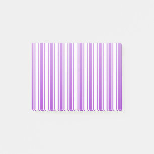 Royal purple and white candy stripes post-it notes