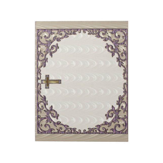 Royal Purple Cross Notepad (Rotated)