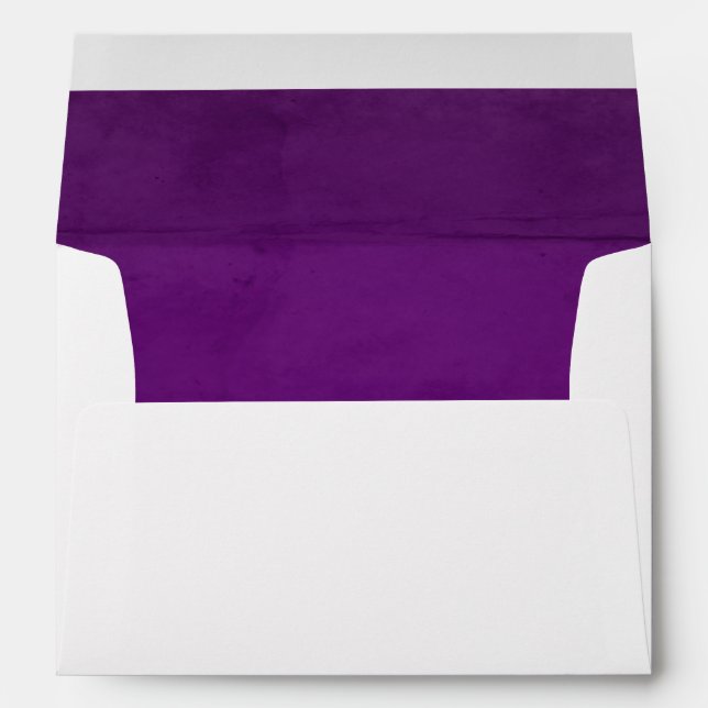 Royal Purple Faux Velvet Textured Look Lining Envelopes (Back (Bottom))