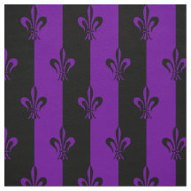 Royal Purple Fleur De Lis Lily Flower Pattern