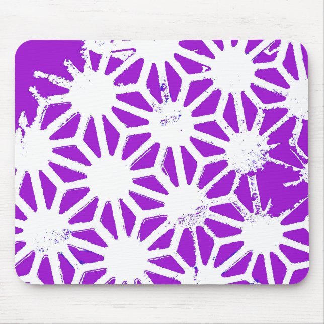 Royal purple geometric pattern mouse pad (Front)