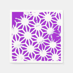 Royal purple geometric pattern napkin