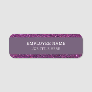 Royal Purple Glitter: Elegant & Eye-catching Title Name Tag