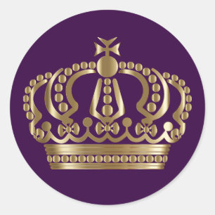 Royal Purple Gold Crown Envelope Seal