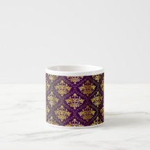 Royal Purple & Gold Expresso Mug